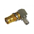 Coaxial Connector 1.6/5.6 Right Angle Female Crimp